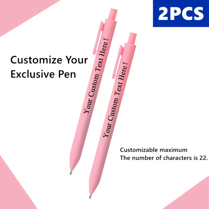 TEMU 2 Professional Customized Gel Pens, Various Colors Available, High-end Business Signature Pens - Smooth Writing, , Suitable For To Buy