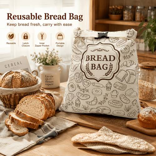 1 2 4pcs reusable beeswax bread bags bread boxes fabric material with closure square shape for homemade and sourdough bread fresh portable bread storage with closure