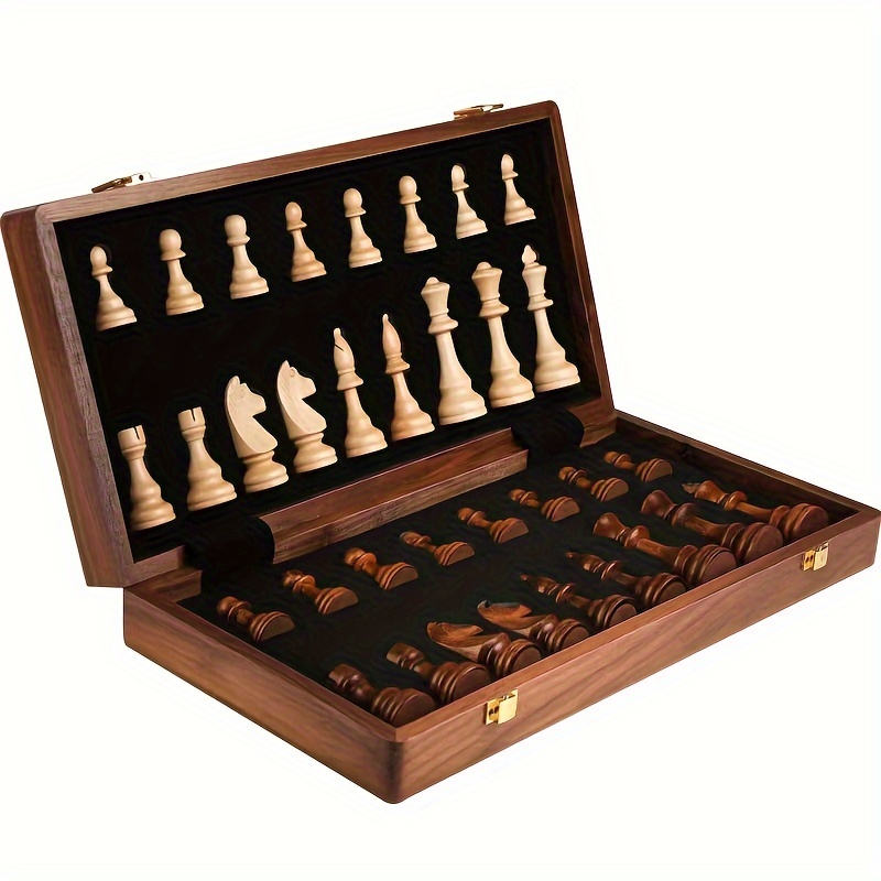 

15.3 Inch/ 39cm Large Premium Wooden Chess Board- Chess Set For Adults - Includes 2 Extra Queen Pieces Solid Wood - Ideal For Competitive Chess Play