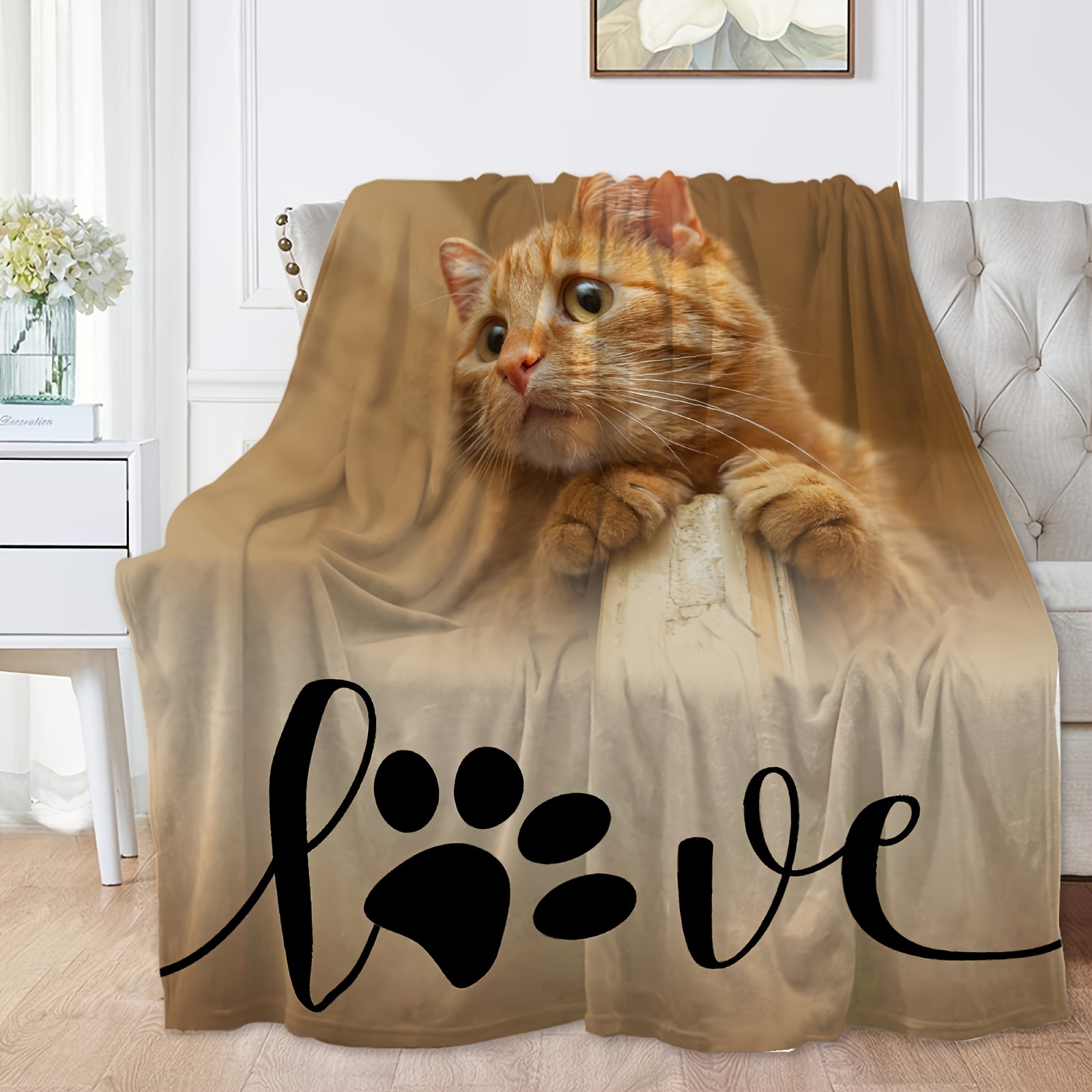 

Personalized Pet Photo Blanket - Soft Flannel Dog Throw, Custom Gift For Anniversaries & , Machine Washable, Ideal For