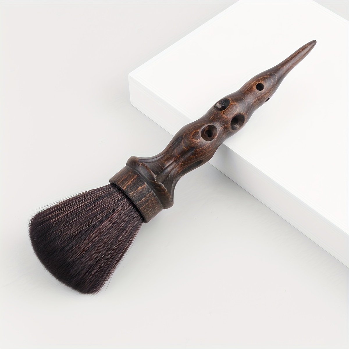 

1pc Barber Neck Duster, Wood Handle Soft Broken Hair Sweep Brush, Hairdressing Brush
