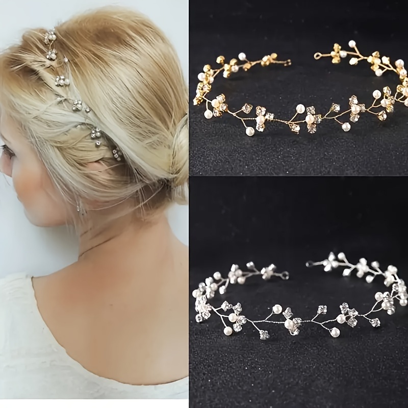 

1pc Bridal Headband Wedding Rhinestones Headband Tiara Wedding Hair Vine Bridal Headband Hair Jewelry Wedding Hair Accessories For Women Wedding Accessories