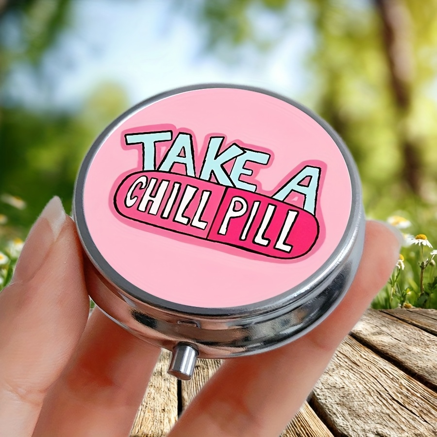 TEMU 1 " Pill" Round Three-compartment Pill Box, Portable Medicine Storage Box, Suitable For Daily Vitamins, Supplements And Small Items Storage,