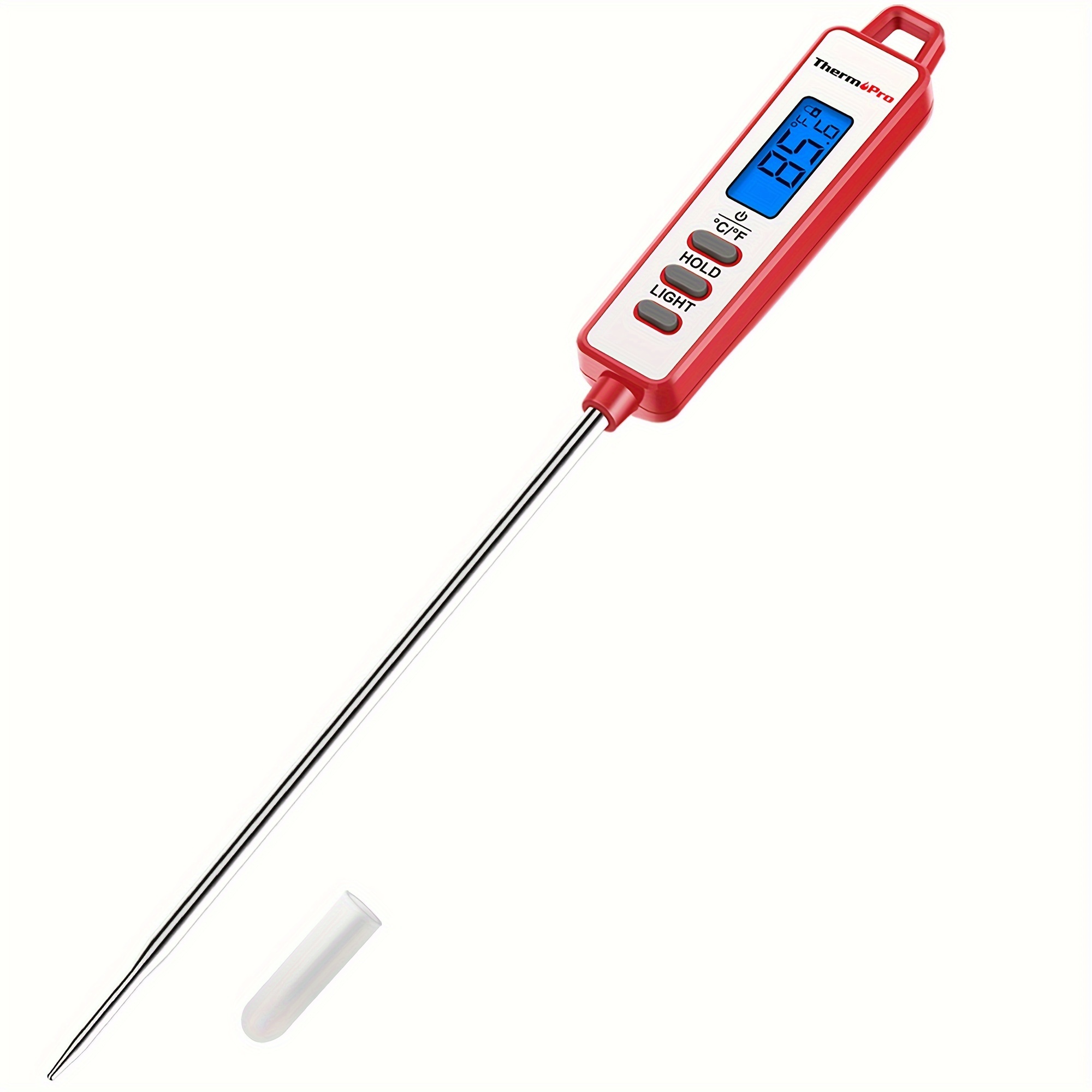 

1pc, Tp01aw Digital Meat Thermometer For Cooking Candle Liquid Deep Frying Oil Candy, Kitchen Food Instant Read Thermometer With Super Long Probe, Backlit, Lock Function