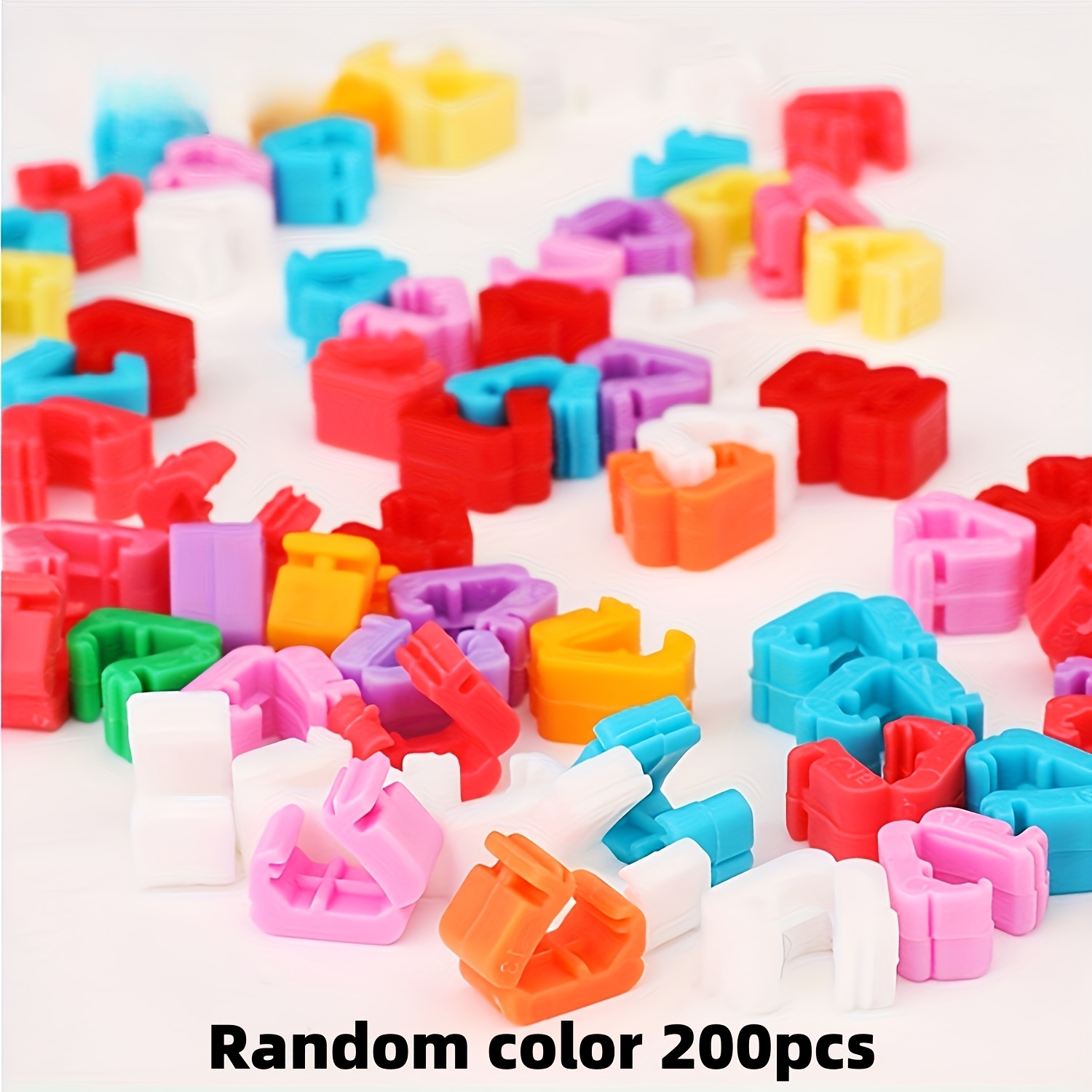 TEMU 200pcs Set Of Plastic Balloon Clips, Balloon Sealing Clips, Random Colors, For Tying And Decorating Party Balloons; Suitable For Birthdays,