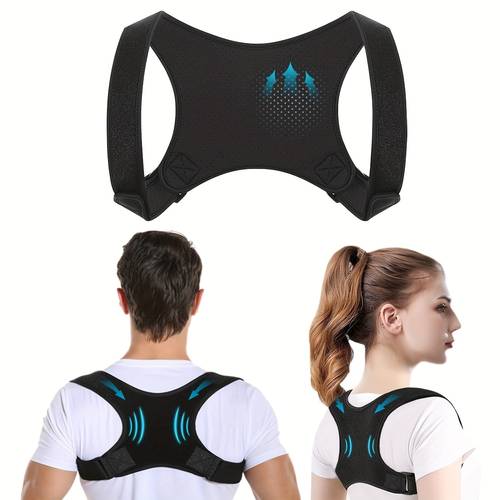 de postura unisex ajustable con cinturón de soporte para la espalda, correas ajustables y acolchado engrosado, diseño transpirable y antideslizante. para la parte de la espalda, columna. de postura para mujeres ( , de pie, viaje). de postura de