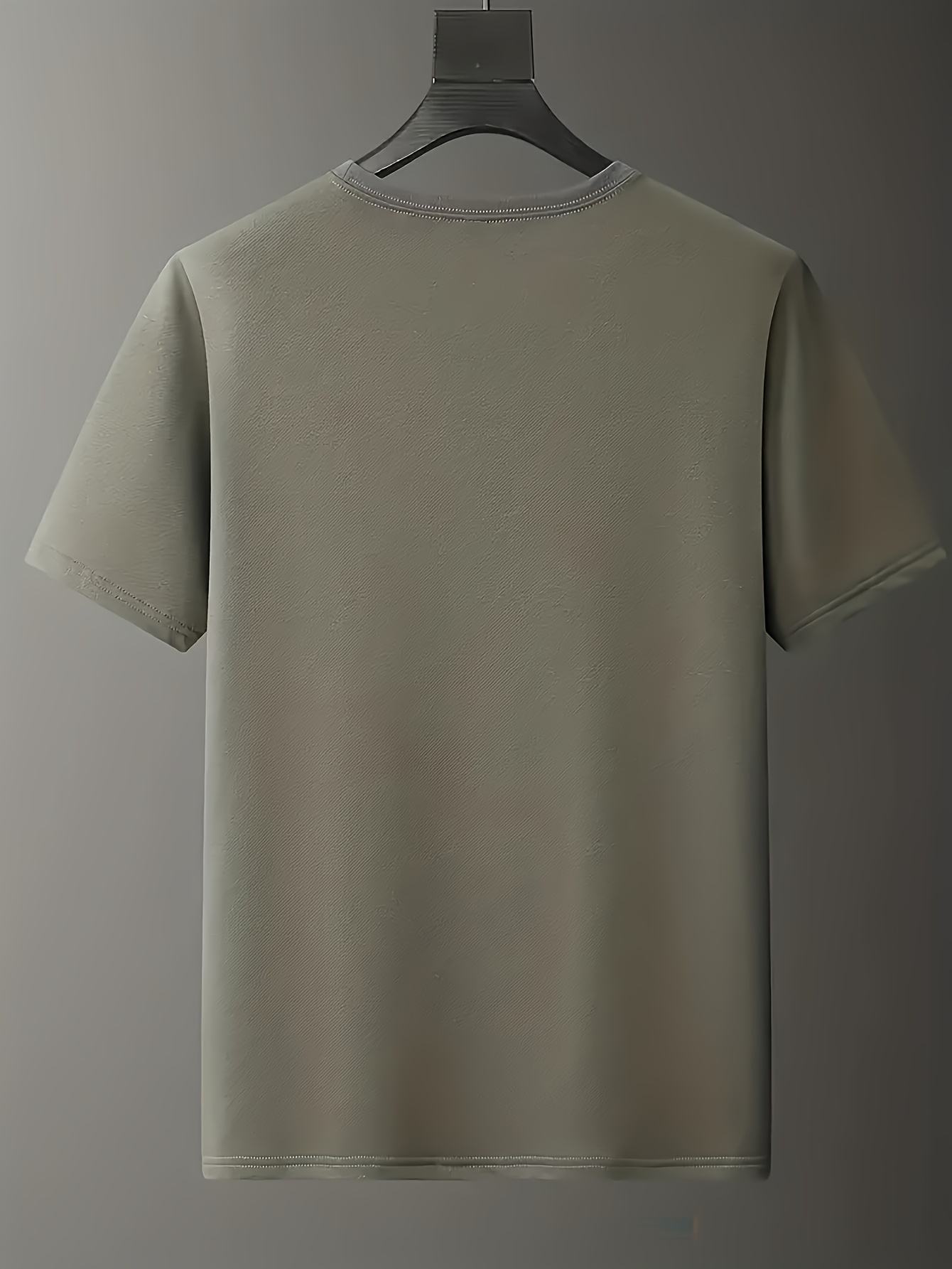 Men's casual and fashionable minimalist lines - C-Calvin printed T-shirt, round neck comfortable polyester fabric, suitable for daily wear as fashionable streetwear, Men's clothing