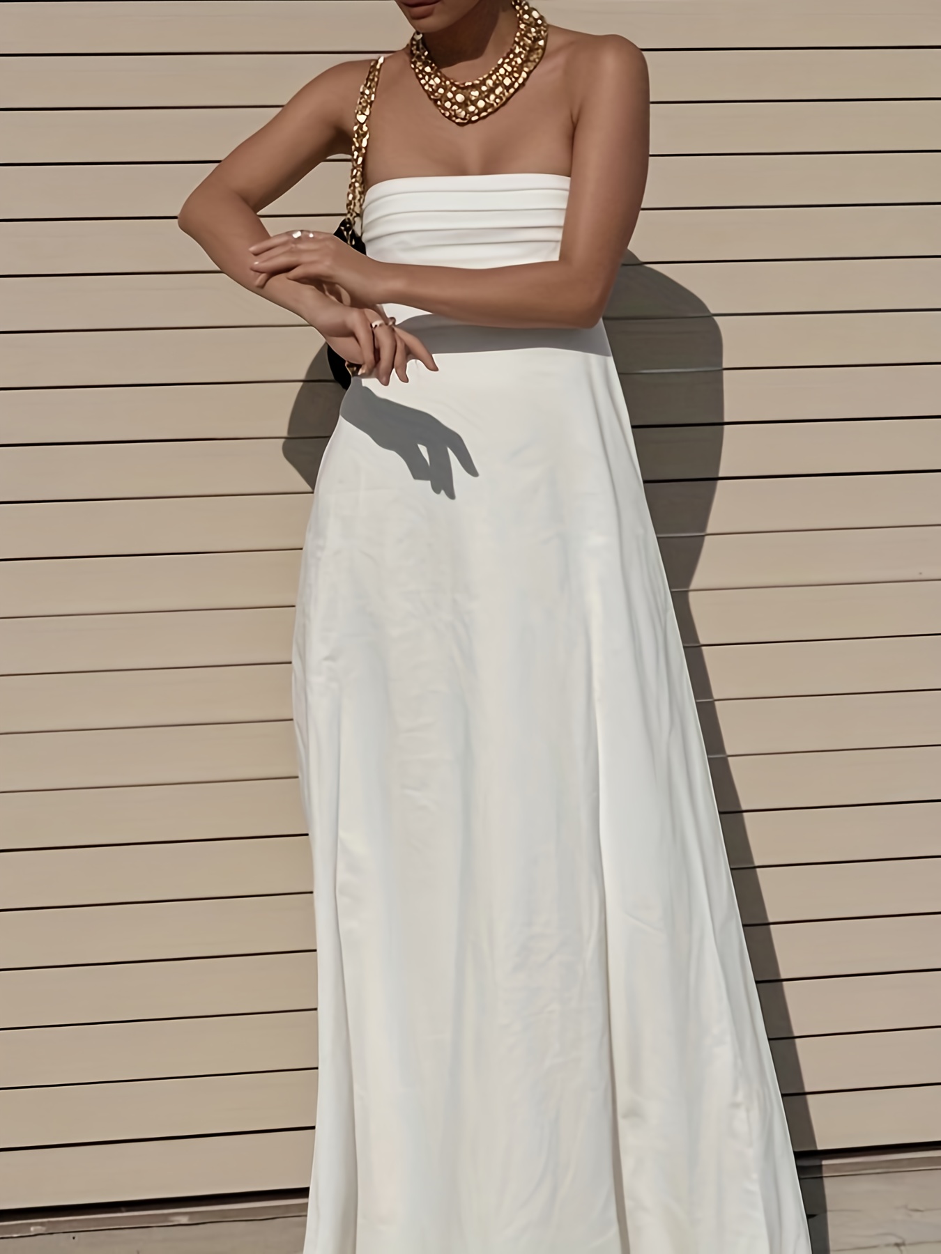 white bridal shower maxi dress Ruffle for Bride SIZE:L / 8-10 garden weddings 1920s shawl Circus Performance Costume -