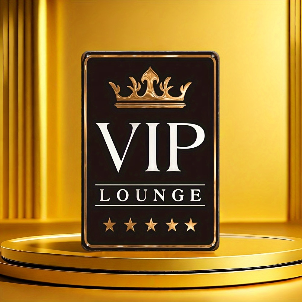 

Vintage Vip Lounge Metal Sign 8x12" - Perfect For Home, Bar, Cafe & Garage Wall Decor Bar Decor For The Home Bar