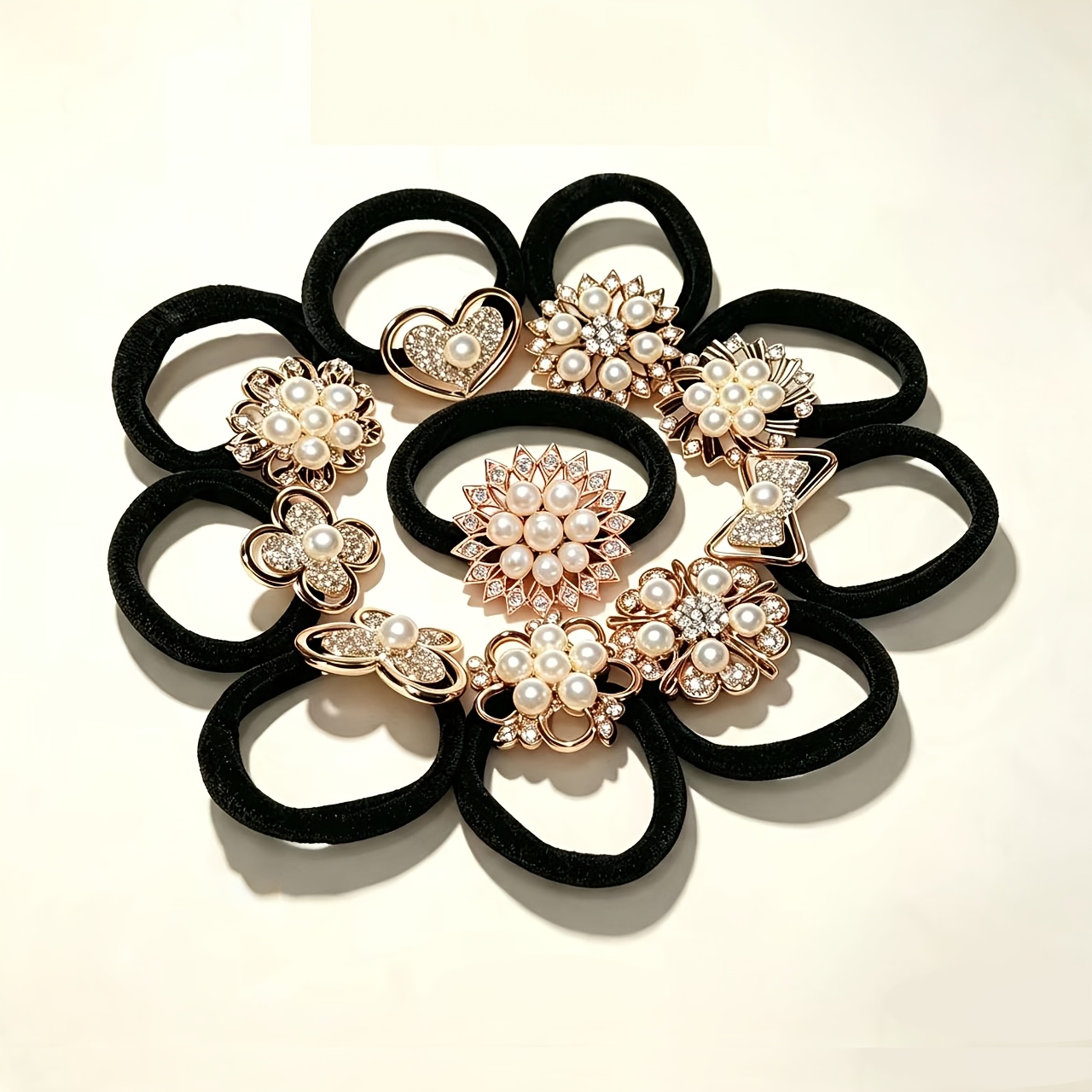 10 Piezas de Diademas con Pedrería Falsa, Material Jersey Elástico, Incluye Estilos Minimalistas y Elegantes para Mujer