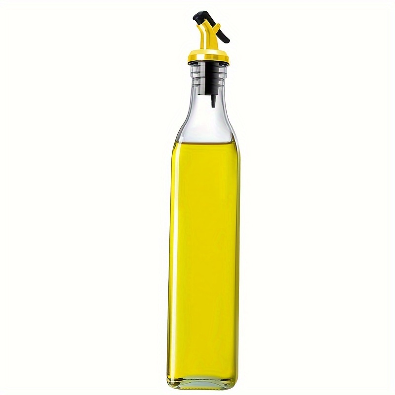 

Distributeur d'huile en verre de 500 ml avec couvercle hermétique, carrée, rangement de cuisine pour l'huile, l'assaisonnement de fruits de mer, le vinaigre, soja, lavage à uniquement, PVC