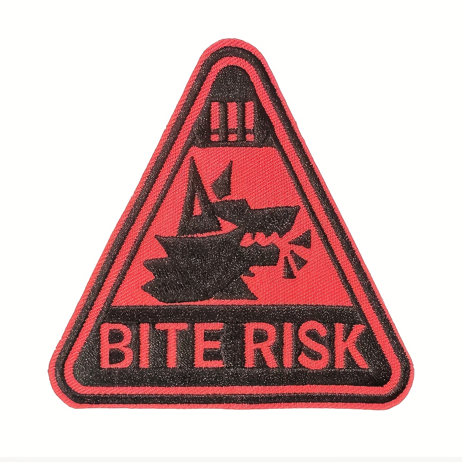 TEMU 1pc Bite Embroidered Patch, Iron-on/sew-on
