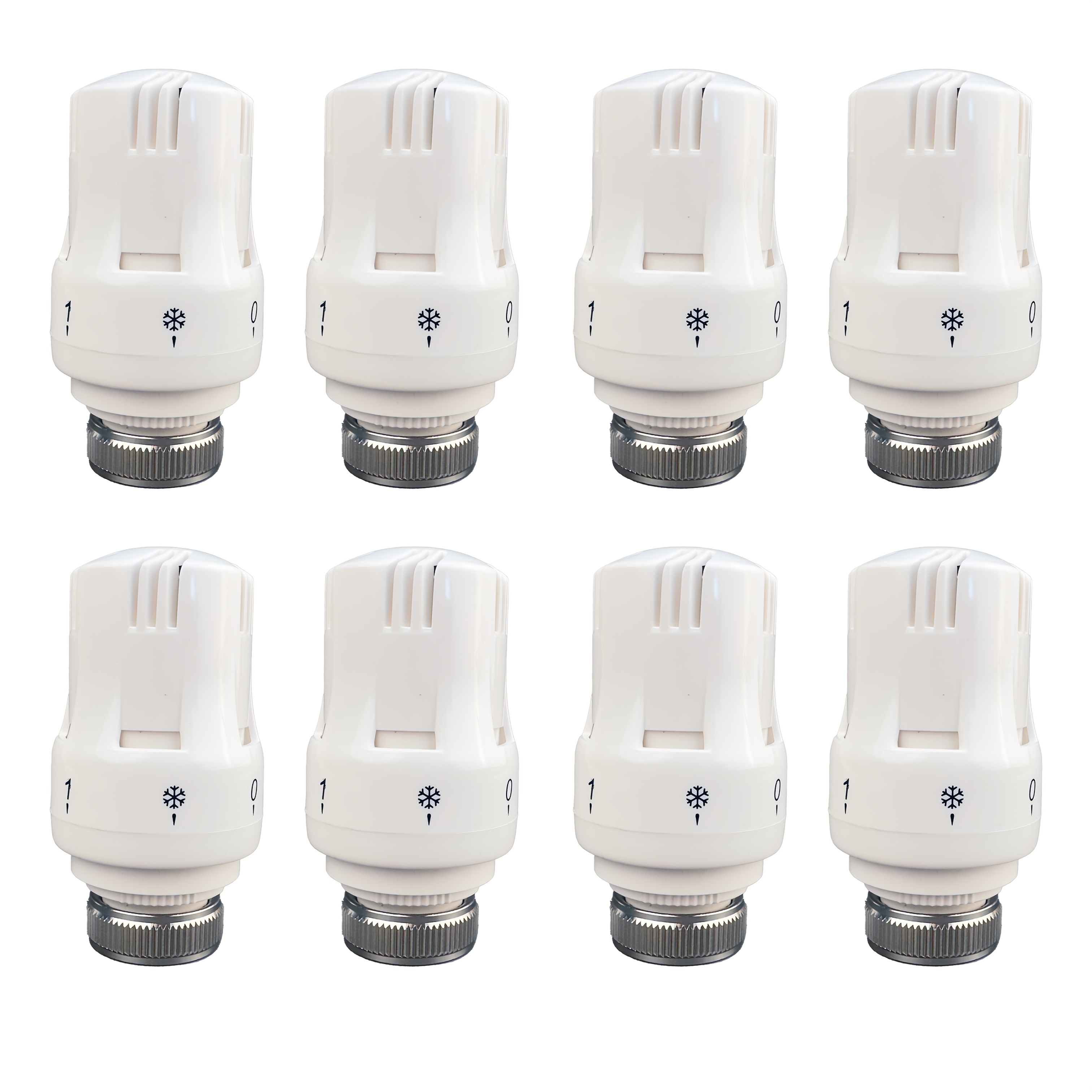 Image of 8pcs Thermostatic Radiator Head M30 X 1.5 Smart Radiator Valve Replacement Head Heating System Temperature Control Valves Automatic Standard Radiator Valves Replacement For Home Office