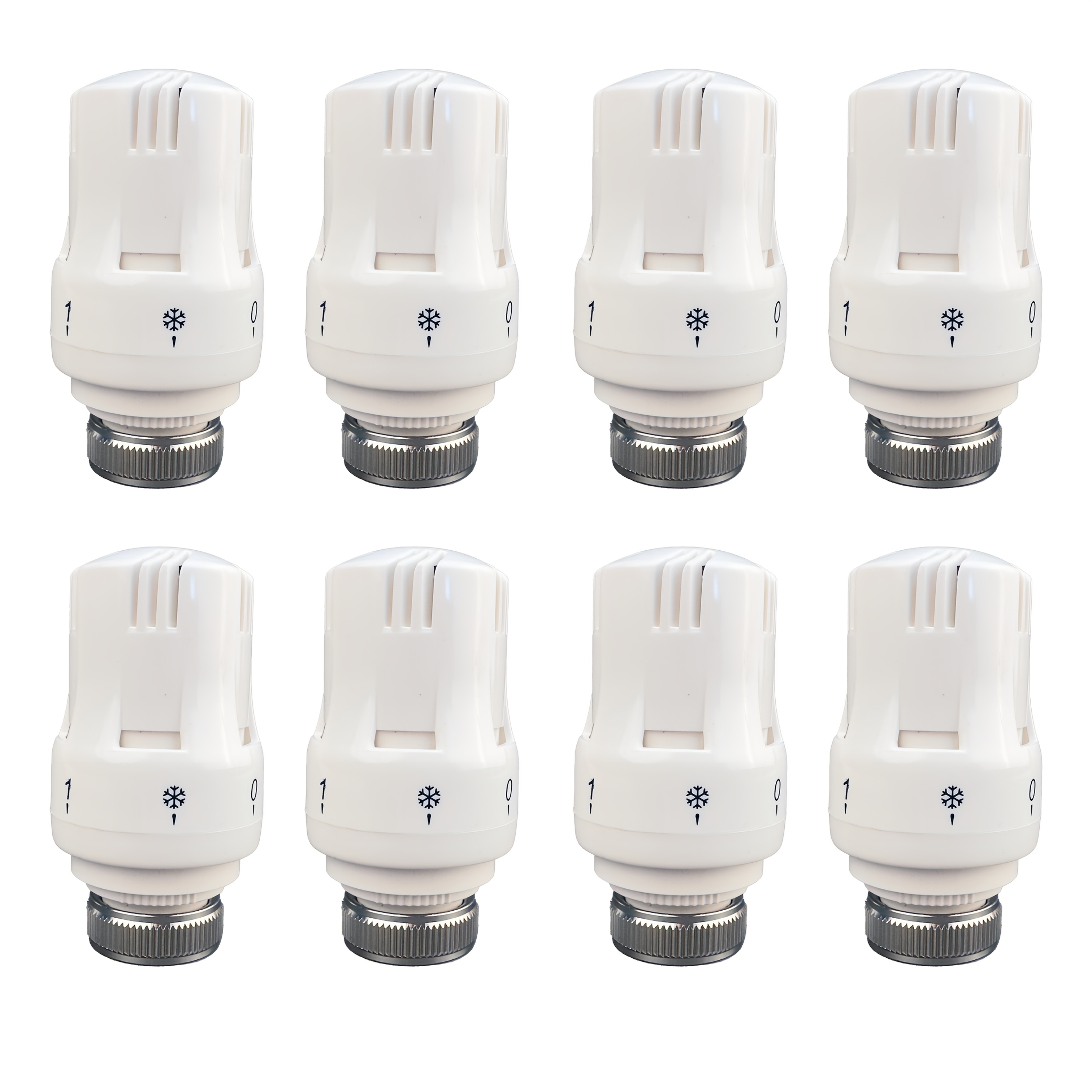 8pcs M30*1.5 Thermostatic Radiator Valve Replacement Heads - Smart Temperature Control for Home &amp; Office *, Automatic Standard Radiator Valves, ABS Material