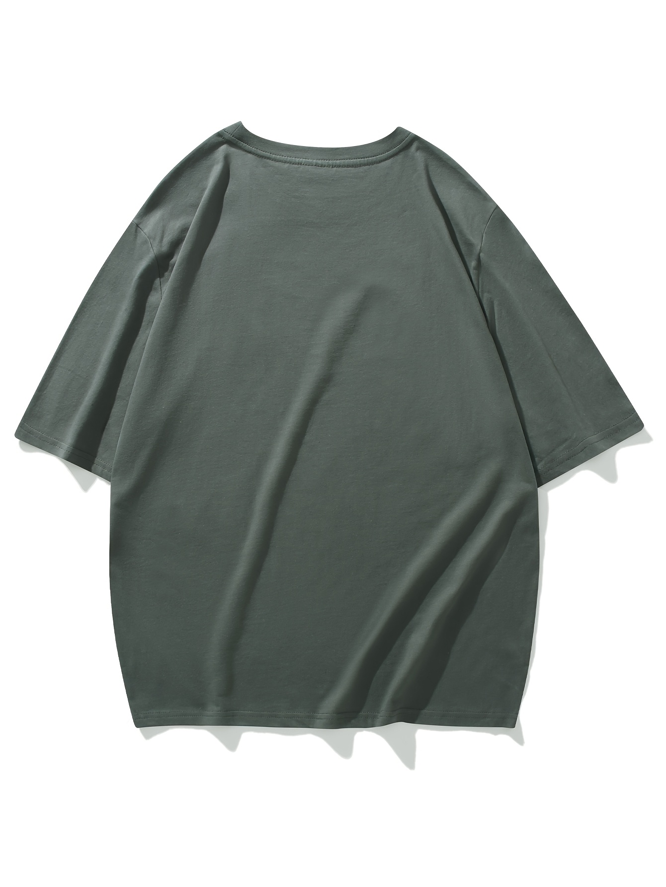 T-shirt homme été en coton coupe ample confortable décontracté_voghion.com