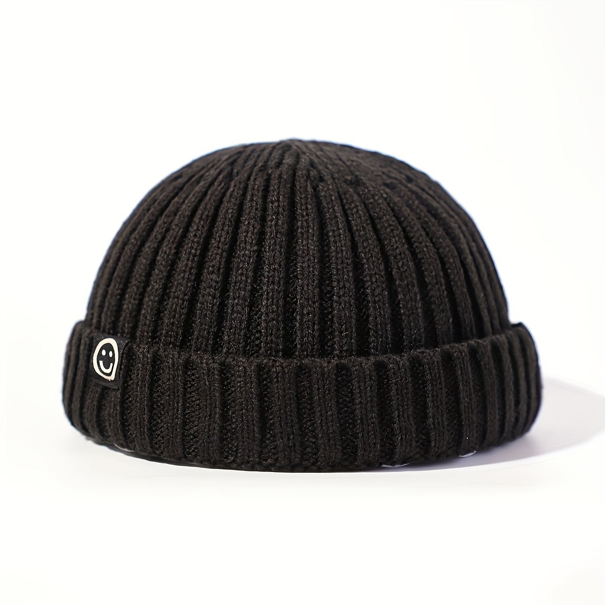 E-shop 1 Stück Herren & Unisex Weiche Acryl Strick-Docker-Mütze – Warme Wintermütze mit Elastik, Mehrfarbige Optionen (, Grau, Blau, Schwarz) –