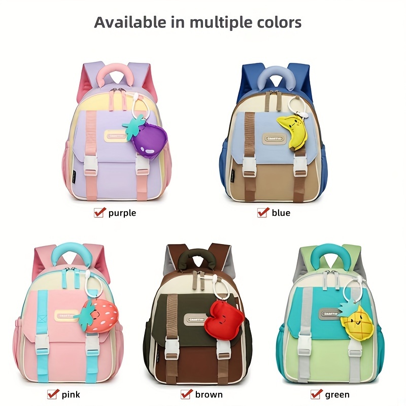 

Adorable Fruit-themed ' Backpack With Adjustable Straps - Lightweight, Nylon School Bag For