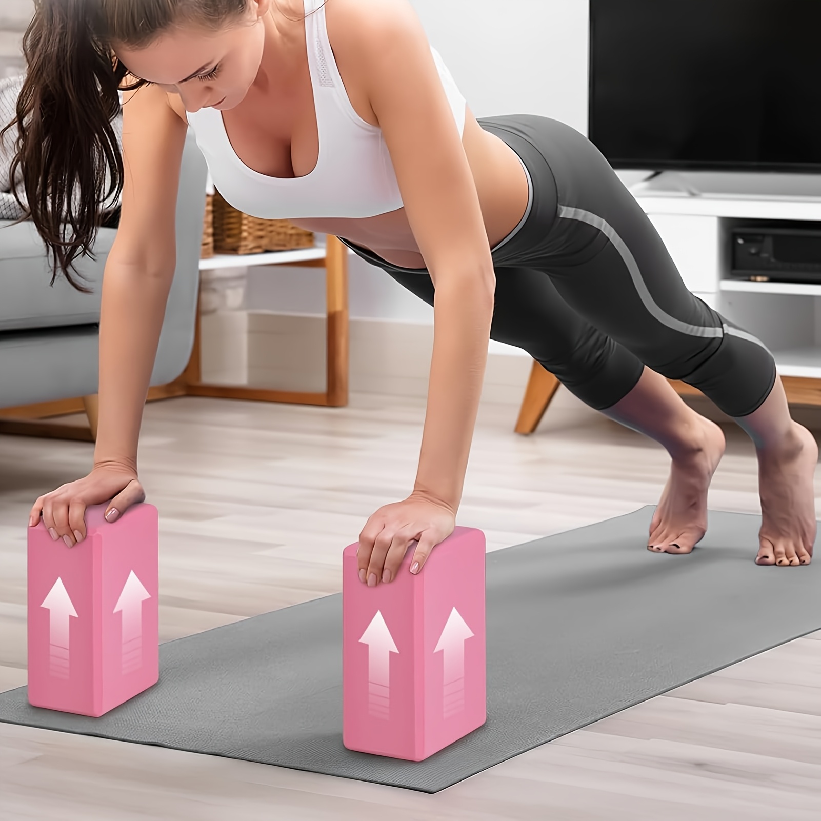 Ab Workout Yoga And Pilates Blocks 4pcs High Density Lightweight