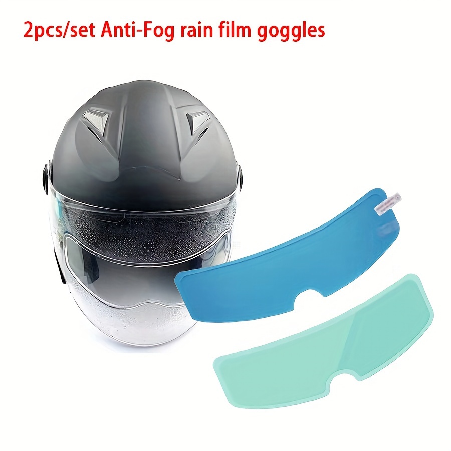 

2pcs Motorcycle Helmet Clear Rainproof/ Film Patch Motorcycle Full Helmet Universal Lens Anti-fogging Film Sunshade Plug-in Transparent