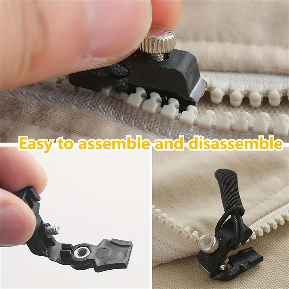 

Kit 6/12 Pcs - No Sew - Universal Replacement Set For Jackets, Backpacks, Luggage - Includes Small, , -