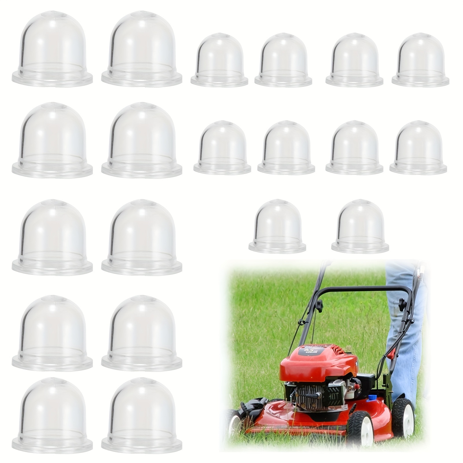 

20pcs Transparent 19mm/22mm Chainsaw Trimmer Lawn Mower Carburetor Oil Cups Primer Pump For Chain Saw Brushcutter Grass Parts