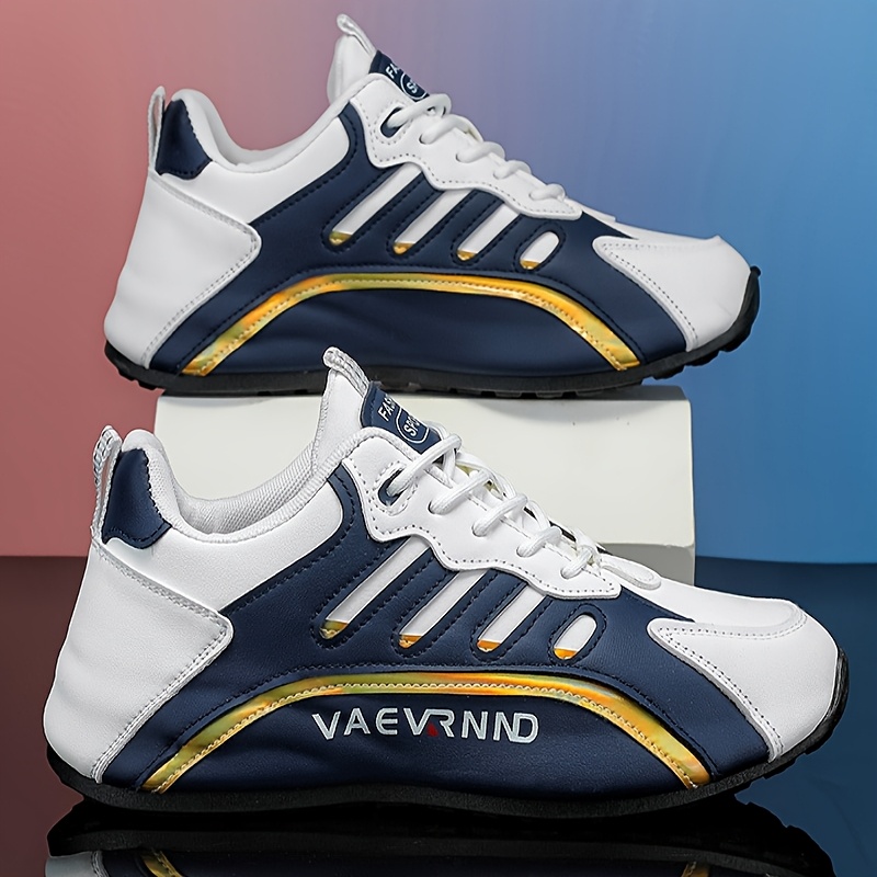 Men's Wide Size Low-Top Lace-Up Casual Sneakers