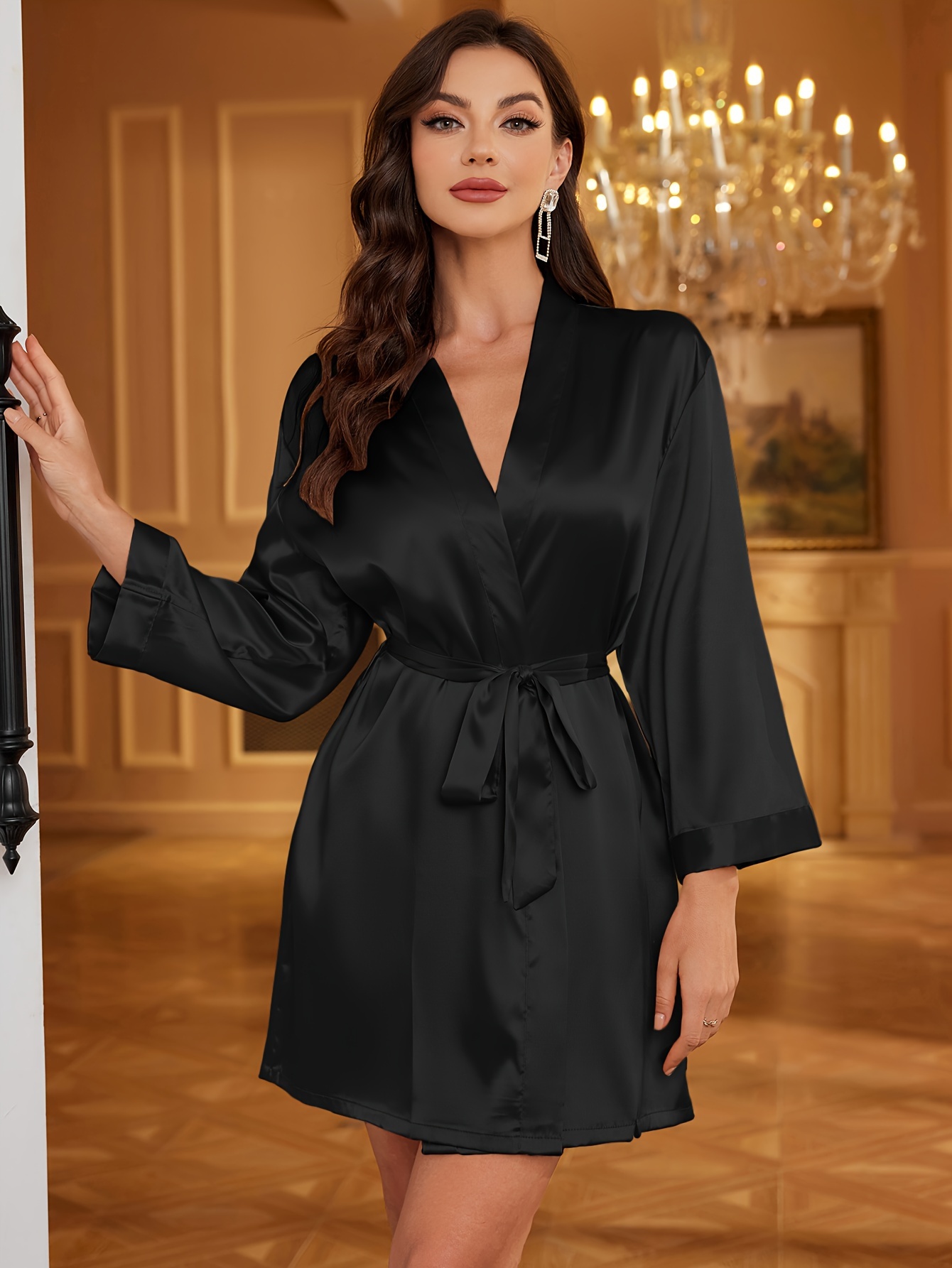 Robe Peignoir Polyester Peignoir De Bain Polaire Femme Gris 100
