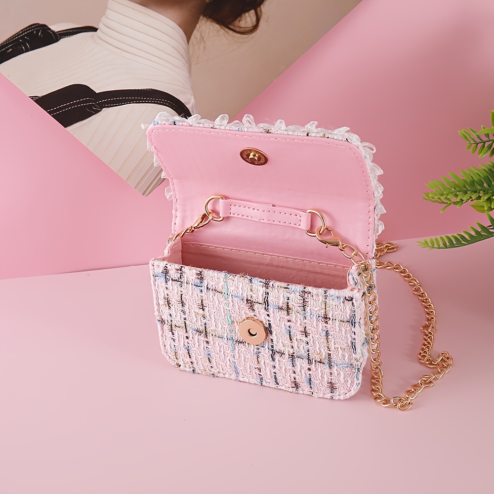 fashionable bow chain crossbody shoulder bag pearl mini - Temu