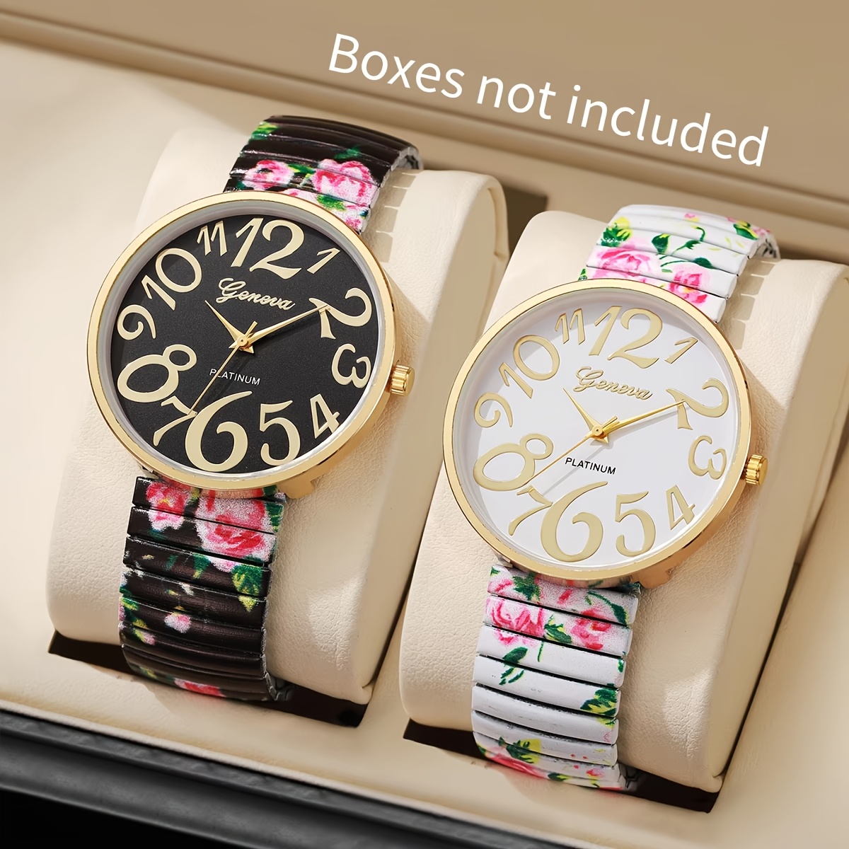 Elegant Floral Stretch Elastic Band Fashion Watch 27mm The Floral Stretch Watch main image 2