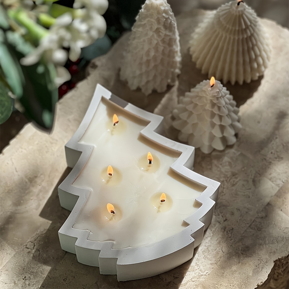 

Moule à Bougie en Silicone en d'Arbre de Noël - Outil d'Artisanat Polyvalent pour la DIY & Boîte de Rangement