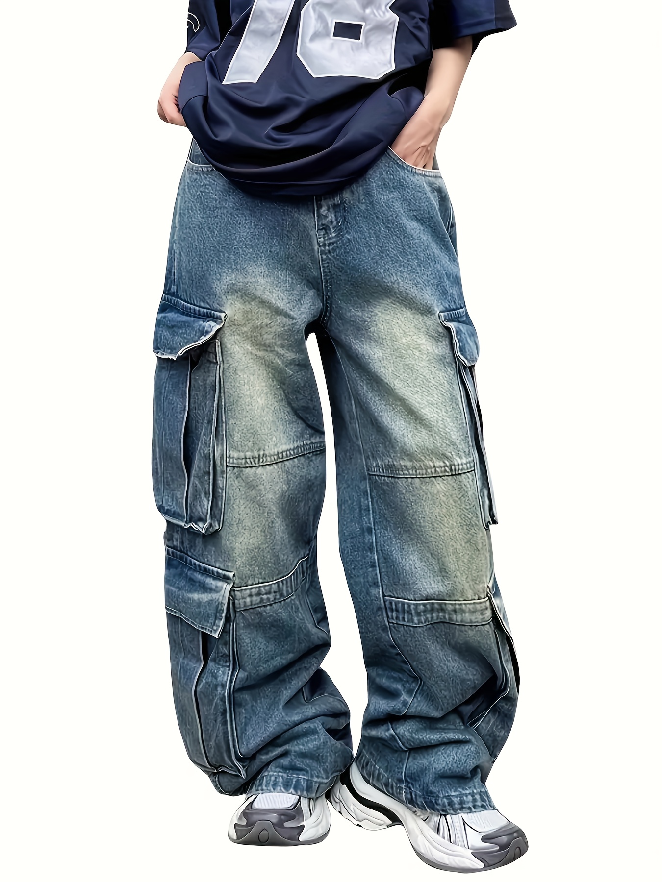 ENYCE buggy wide cargo denim B系 36 ENYCE Jeans, HIP HOP Style Jeans, Mens 36, 38x31, Baggy