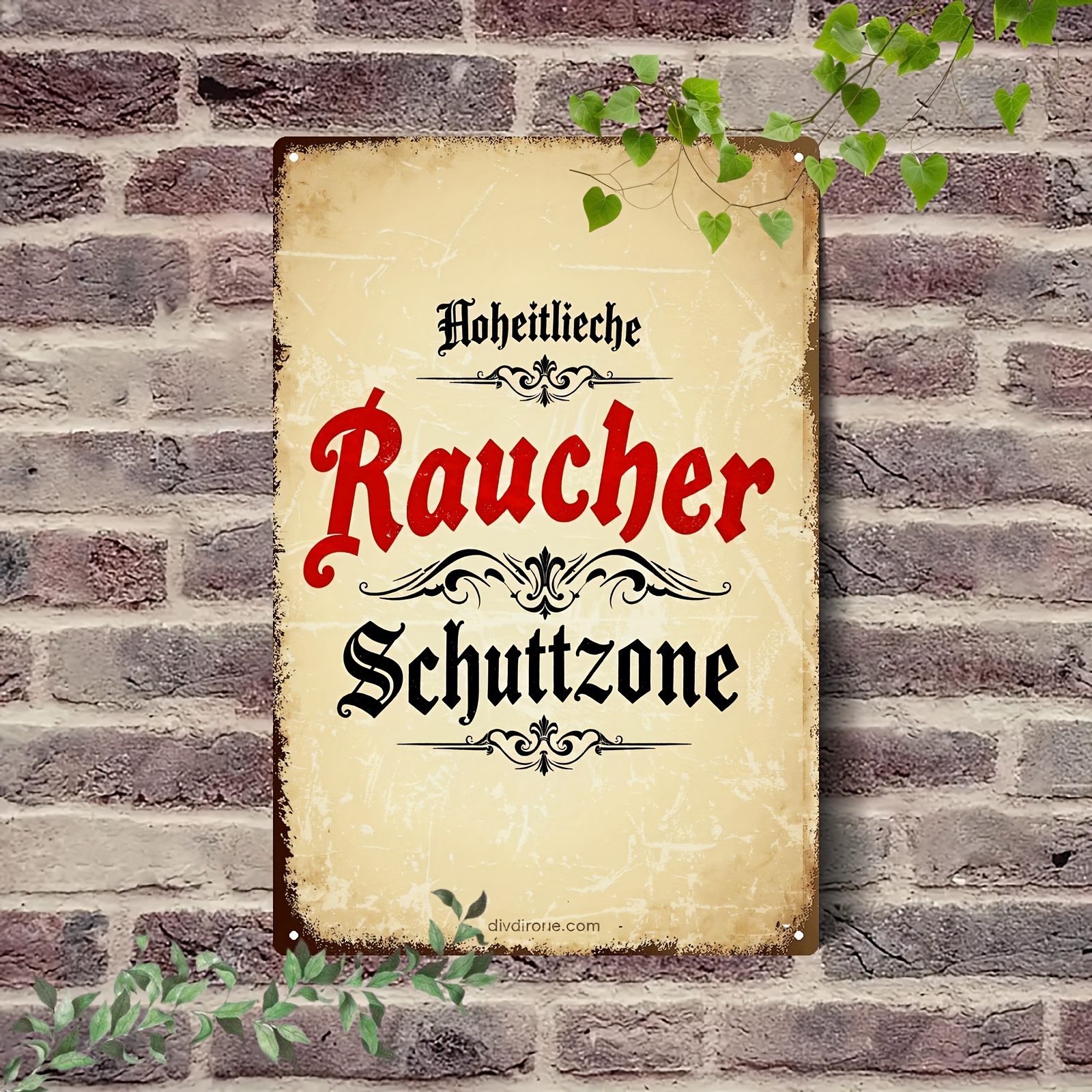Image of [2d Flat] 1pc, Vintage German Quotes Metal Sign, " Warning" Funny Metal Plaque For Man Cave, Bedroom, Bathroom, Bar, Kitchen, Office, Yard, Patio, Farm, Home Wall Art Decor, Weather-proof, 8x12 Inch