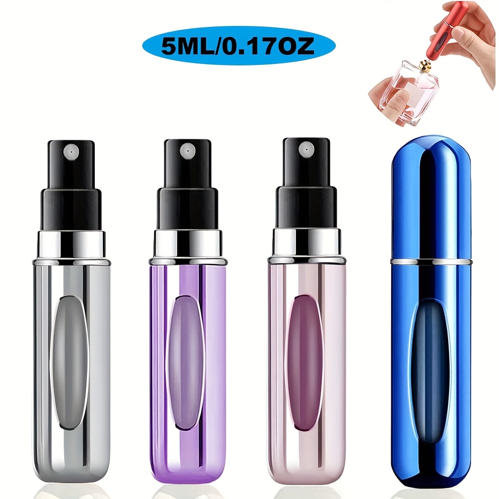 4pcs 5ml/0.17oz Bottom Filling Spray Bottle For Perfume, Oil & Liquid, Makeup Tools, Mini Leakproof Refill Perfume Atomizer For Travel, , Outdoor