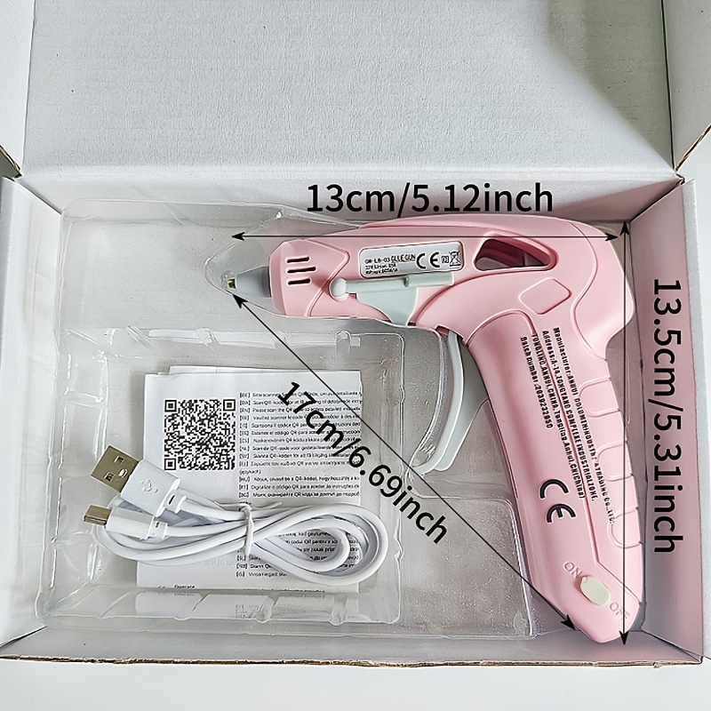 TEMU Mini Wireless Charging Hot Glue Gun, Portable Wireless Fast Heating Mini Hot Glue Tool, Suitable For Crafts And Home Repairs