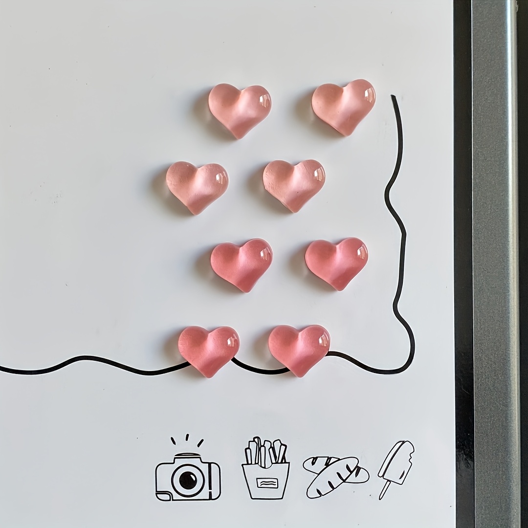 

8pcs -shaped Refrigerator Magnet Set - Simple Decorative Magnets For Kitchen, Office Whiteboard, & Dishwasher - Decor & Gift Plastic Magnets