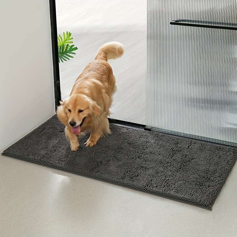 

Dog Door Mat For Muddy Paws, Absorbs Moisture And Dirt, Absorbent Non-slip Washable Mat, Quick Dry Microfiber, For Dogs, Entry Indoor Door Mat For Inside Floor