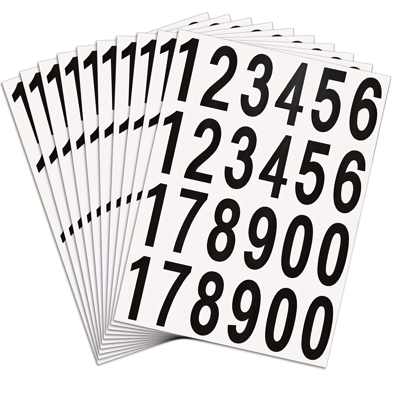 

120pcs /5sheets Numbers Stickers Mailbox Numbers Self Adhesive Vinyl Numbers For Residence And Mailbox Signs (2 Inch, Black On White)