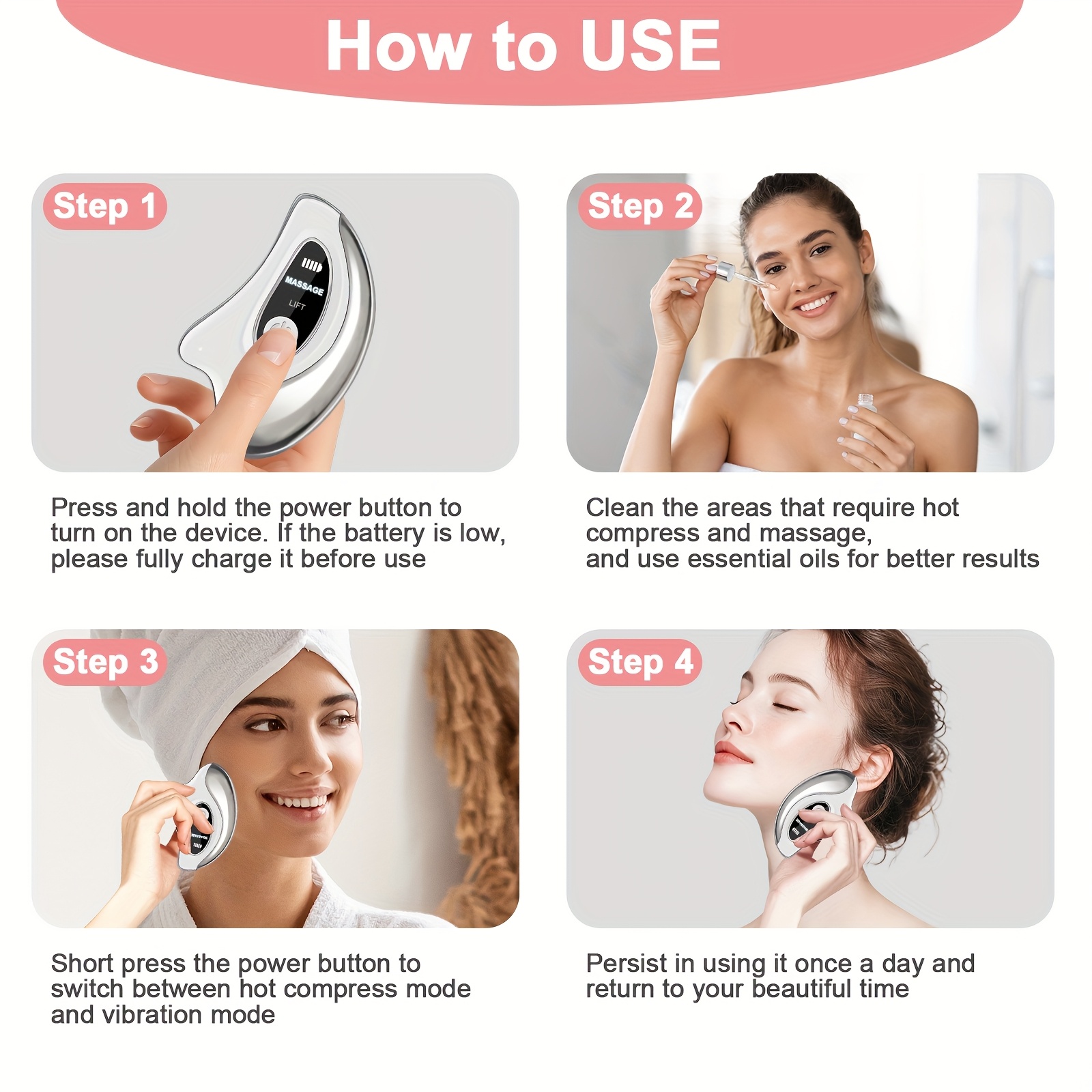 facial vibration massager how to use Vibration Foot Massager with Heat, Snailax Adjustable Foot Massager Machine  with App Control, Gifts main image 1