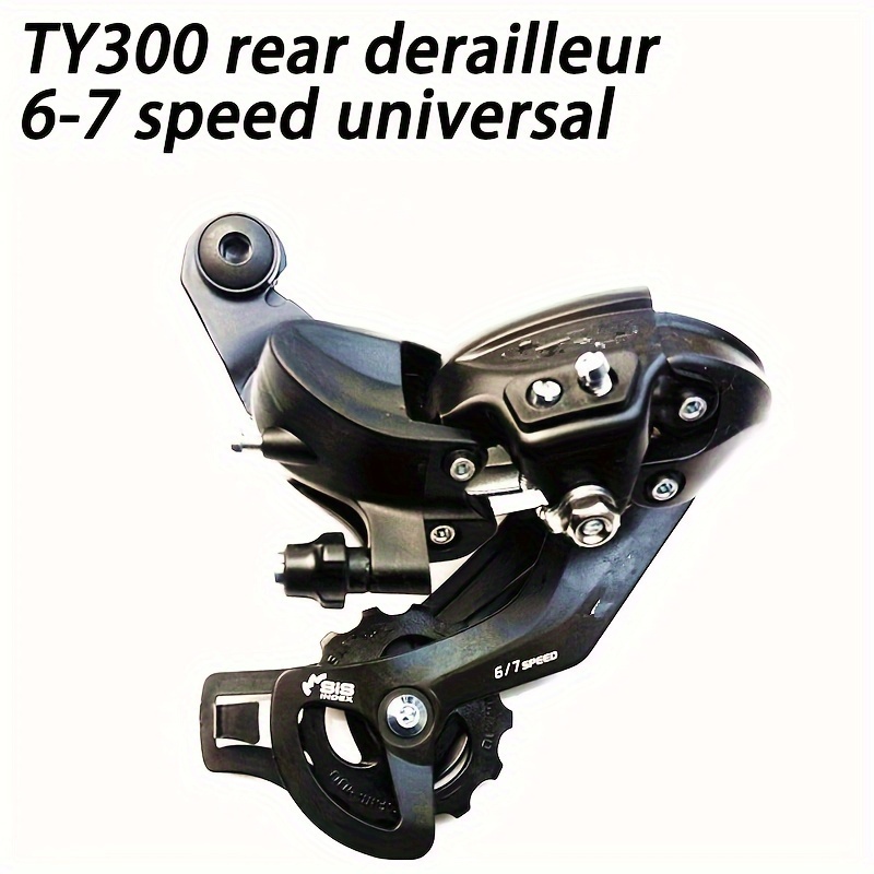 

Universal Ty300 Rear Derailleur - Aluminum Alloy, 6-7 Speed Compatible, Adjustable Tension, Fine-tuning Screw, For Mountain & Folding Bicycles