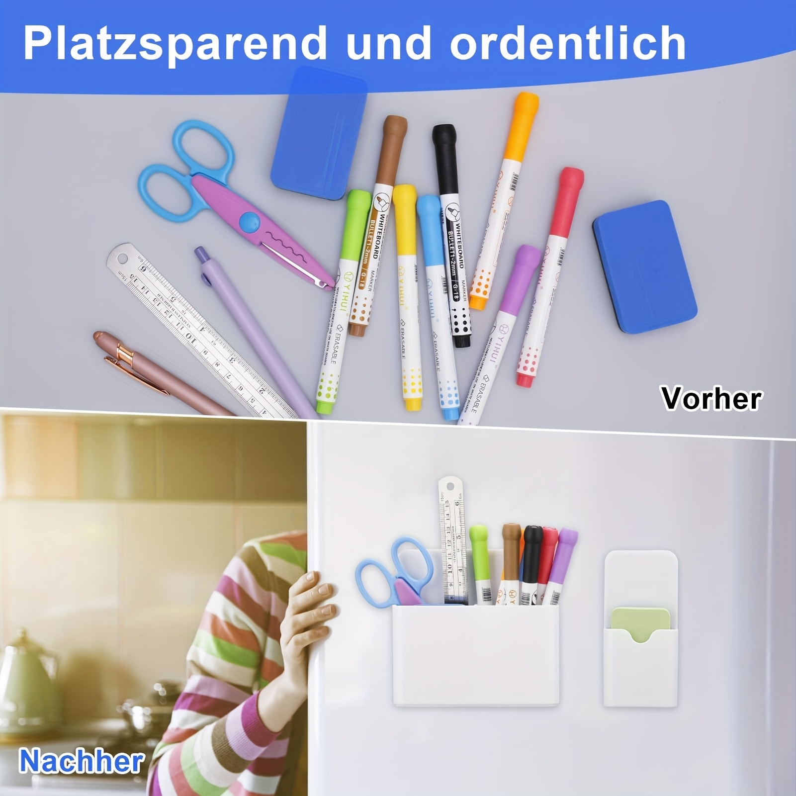 2 stuks magnetische opbergmand, kast organizer magnetisch, netwerk
