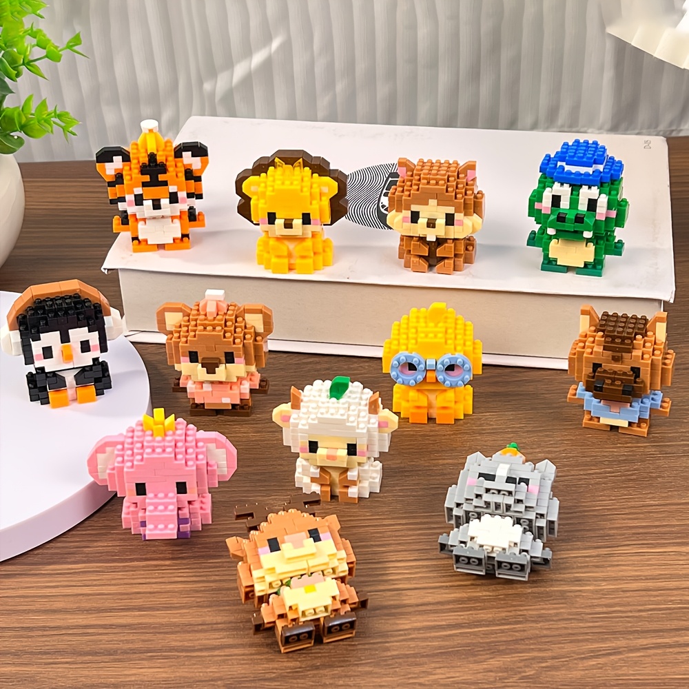Image of 1681pcs Cute Animal Mini Building Blocks Lion Penguin Elephant Tiger Holiday Gift Home Ornament