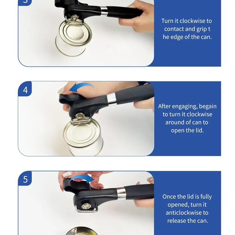 stainless steel can opener effortless opening multifunctional kitchen gadget for use Product details 11