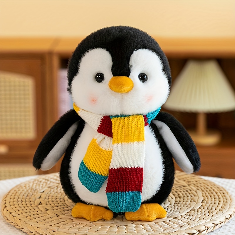 cute transforming penguin plush toy in dinosaur costume,