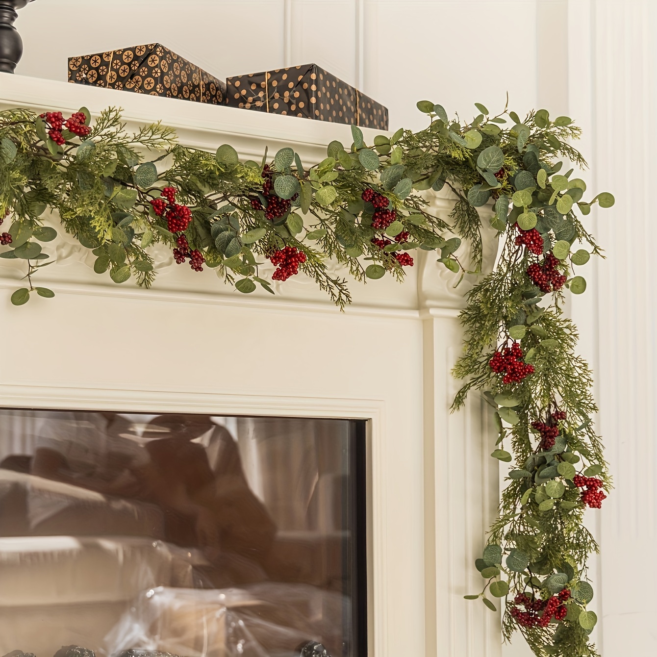 

1pc Classic Pine & Garland - Living Room, Party Decor, Staircase Hanging, Table Centerpieces & Christmas Ornaments