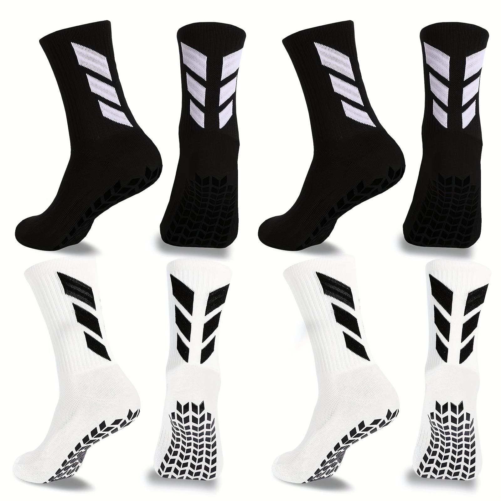 

Multi-purpose Soccer Socks: Grippy Training Socks For Soccer, Football, Basketball, Volleyball, Hockey, Baseball And More - Non Slip, Anti Skid, Polyester Material, Machine Washable