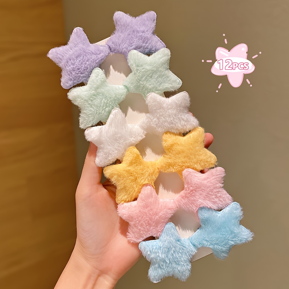 

12pcs Plush Clip, Suitable For Girls