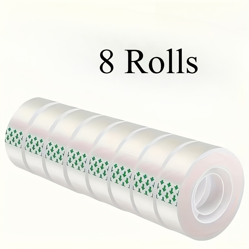 TEMU Nastro Adesivo Premium - 6/8 Rotoli, Super Resistente, per Confezionare Regali, Traslochi, Ufficio, Fai da Te - per Casa, Magazzini, Spedizioni,