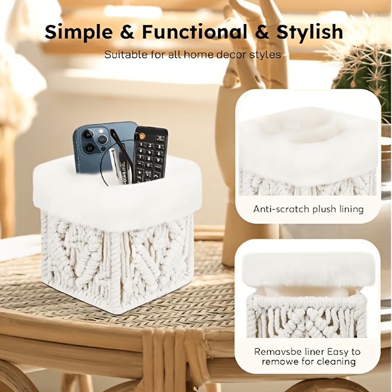Image of 1pc, Square, White, Double-velvet-lined Eyeglass Frame Holder And 2-in-1 Eyeglass Storage Organizer, Suitable For Storage And Organization On Nightstands, Desks, And Dining Tables. Color