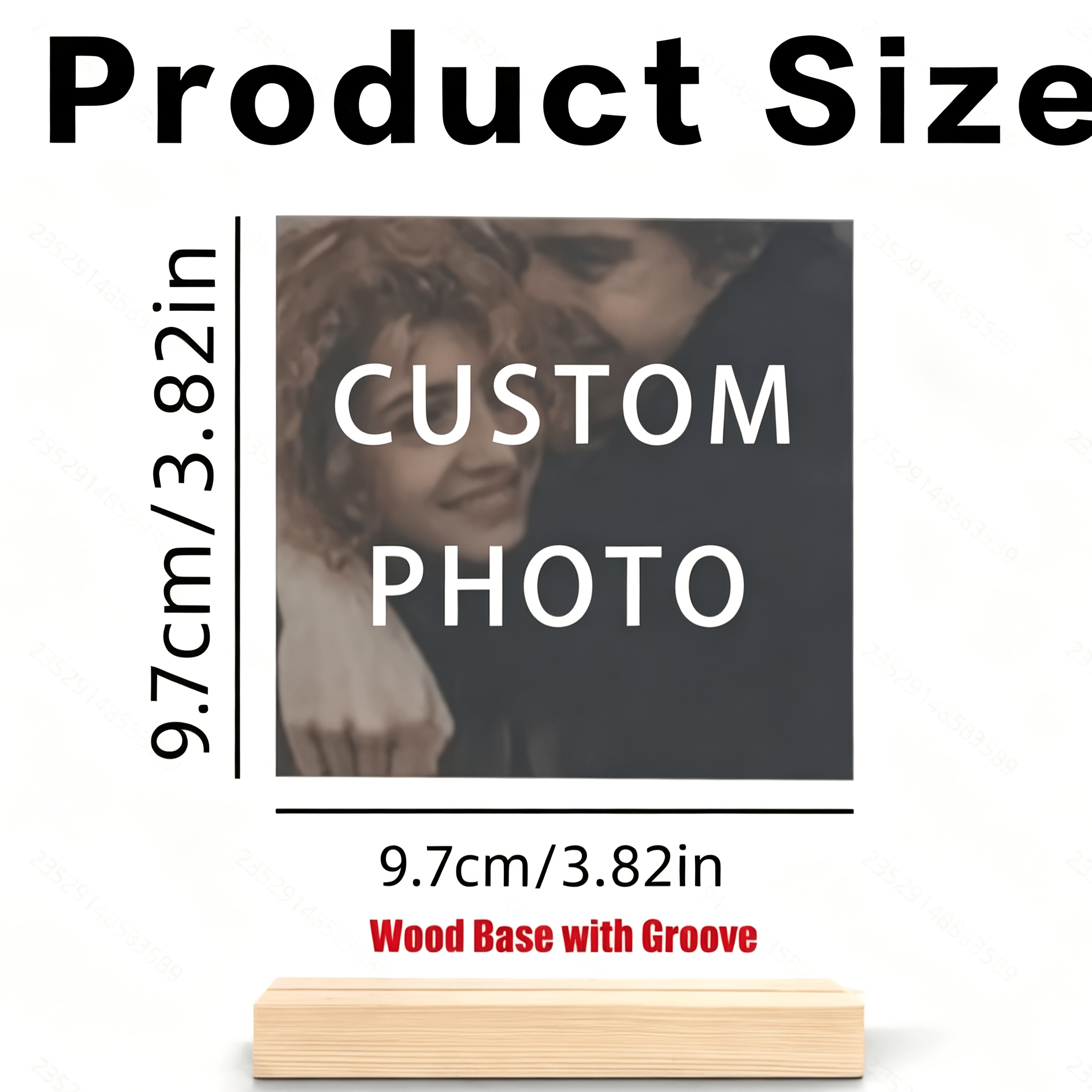 TEMU Personalized Ai 2d Cartoon Portrait Acrylic Photo Frame, Custom Photo Plaque For Couples , Home & Desk Decor, Unique Keepsake Gift For Birthday