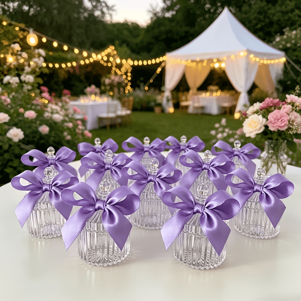 39pcs Purple Striped Transparent Lidded Jewelry Box Set